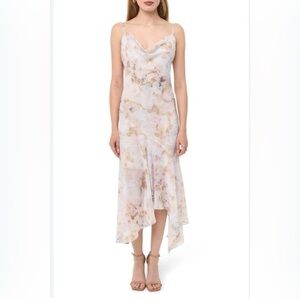 WAYF Floral Cowl Neck Handkerchief Slip Dress size medium